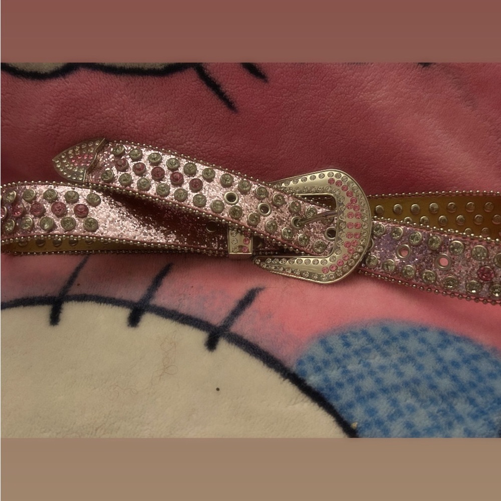 Pink Studded Belt